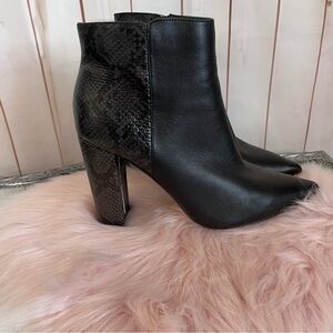 Saks fifth avenue  Black Leather Ankle Boots